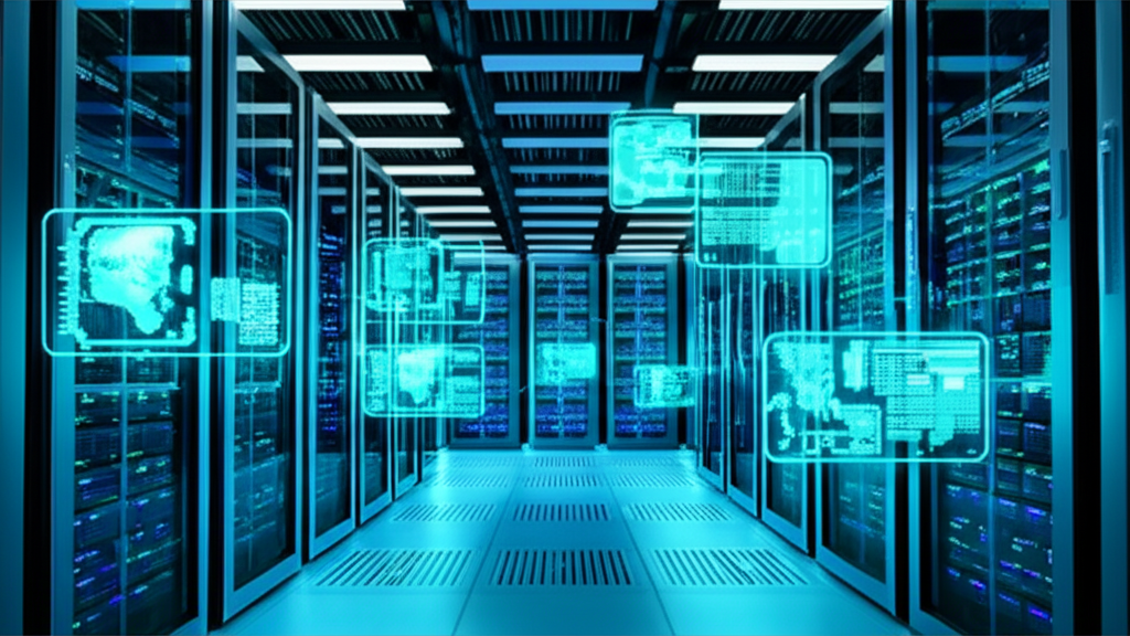 Centro de datos moderno con visualización de red global de Inspira Hosting